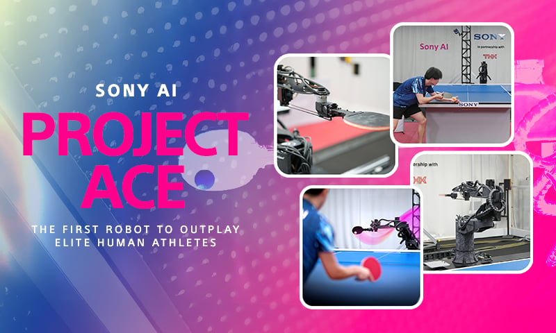 Sony AI Project Ace table tennis robot system in action